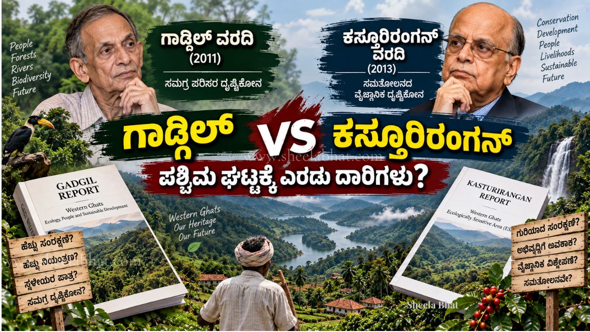 ಗಾಡ್ಗಿಲ್ ಮತ್ತು ಕಸ್ತೂರಿರಂಗನ್ ವರದಿಗಳ ಮೂಲಕ ಪಶ್ಚಿಮ ಘಟ್ಟ ಸಂರಕ್ಷಣೆಯ ಎರಡು ವಿಧಾನಗಳ ಹೋಲಿಕೆ