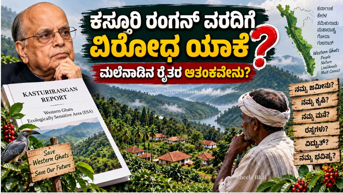 ಕಸ್ತೂರಿ ರಂಗನ್ ವರದಿಗೆ ಮಲೆನಾಡಿನ ರೈತರ ವಿರೋಧ ಮತ್ತು ಪಶ್ಚಿಮ ಘಟ್ಟದ ದೃಶ್ಯ